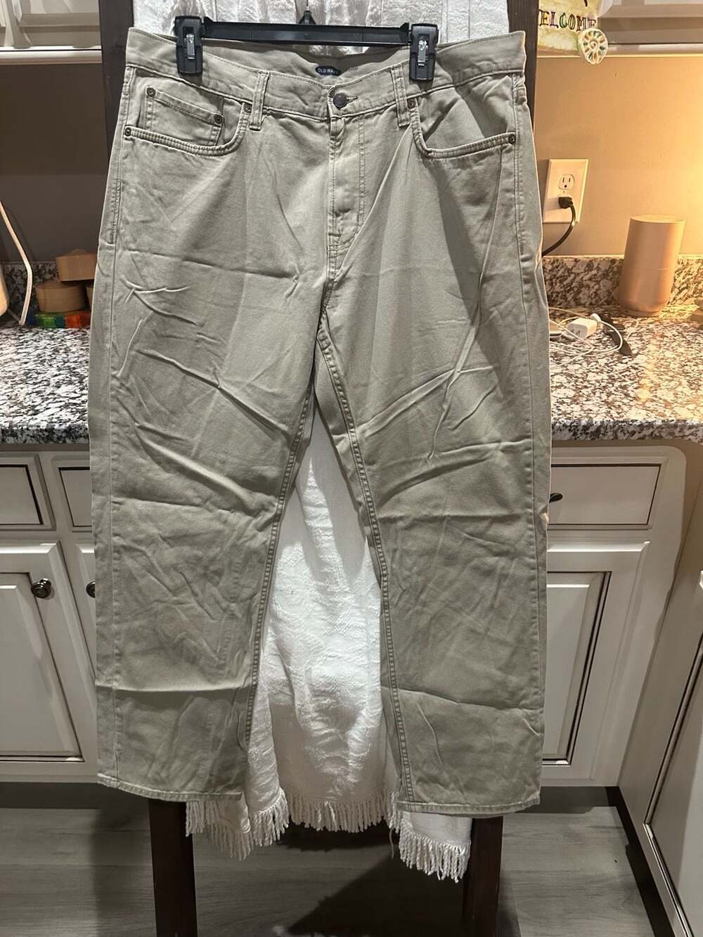 Old Navy Straight Fit Beige Pants Size 36x30